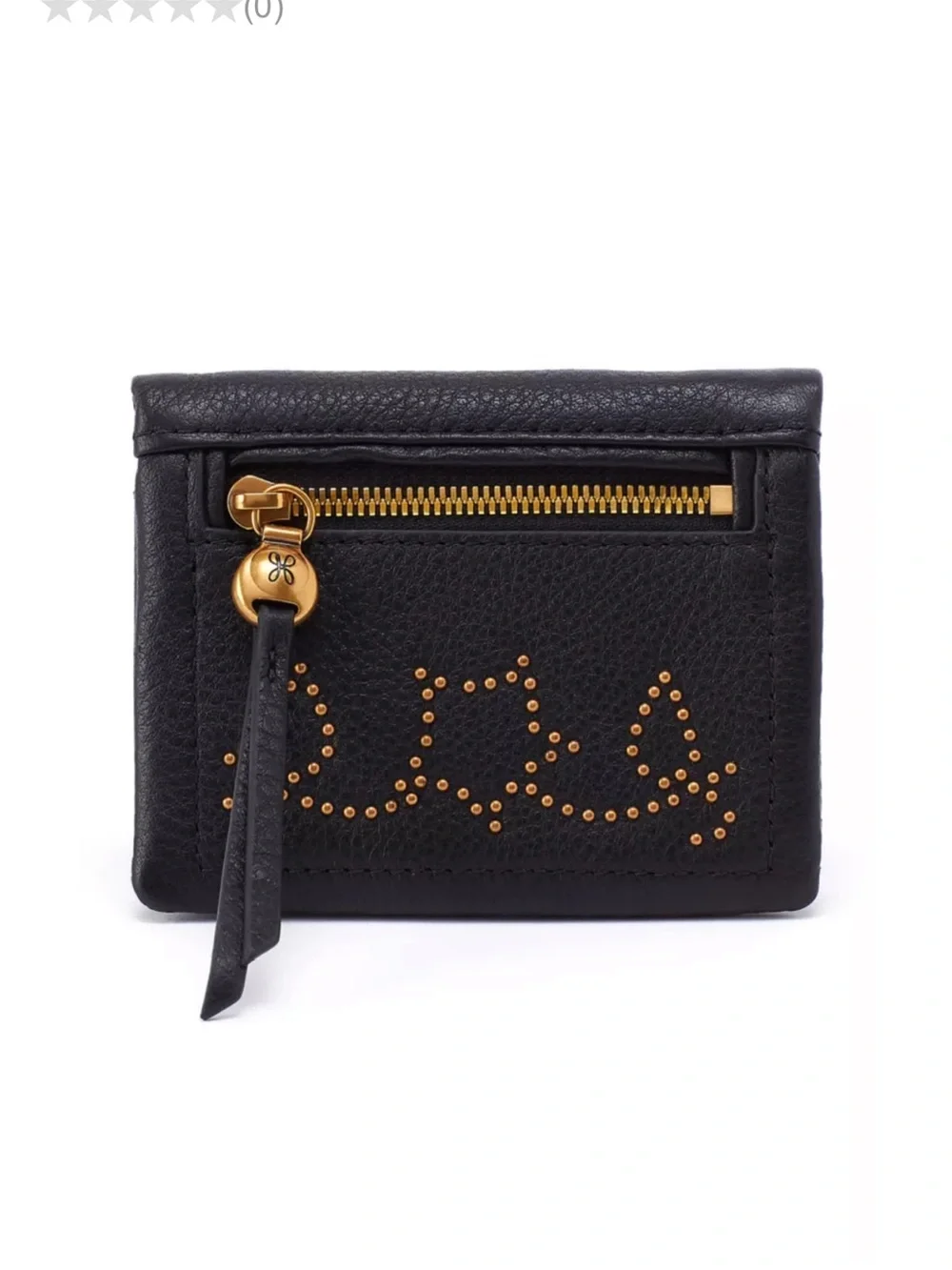 NWT HOBO Black with Gold Studs Lumen Mini Wallet